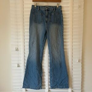 LOFT Flare Jeans Relaxed Blue Medium Wash Size 26